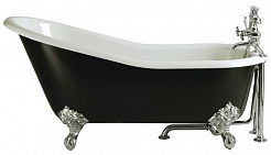 Magliezza Чугунная ванна Gracia Nero 170x76 (ножки хром) – фотография-1